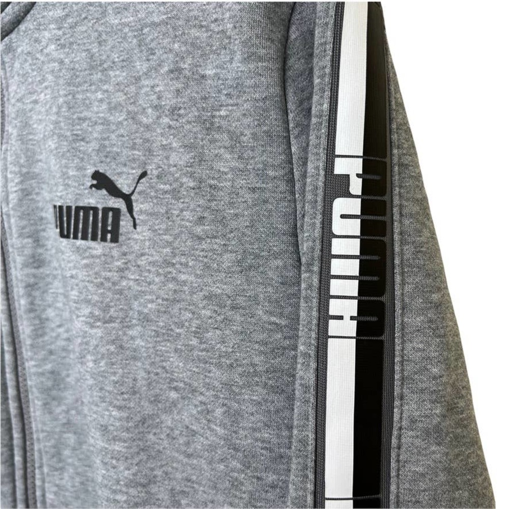 PUMA Full Zip Fleece Track Jacket Grey Size Small - Picture 6 of 14